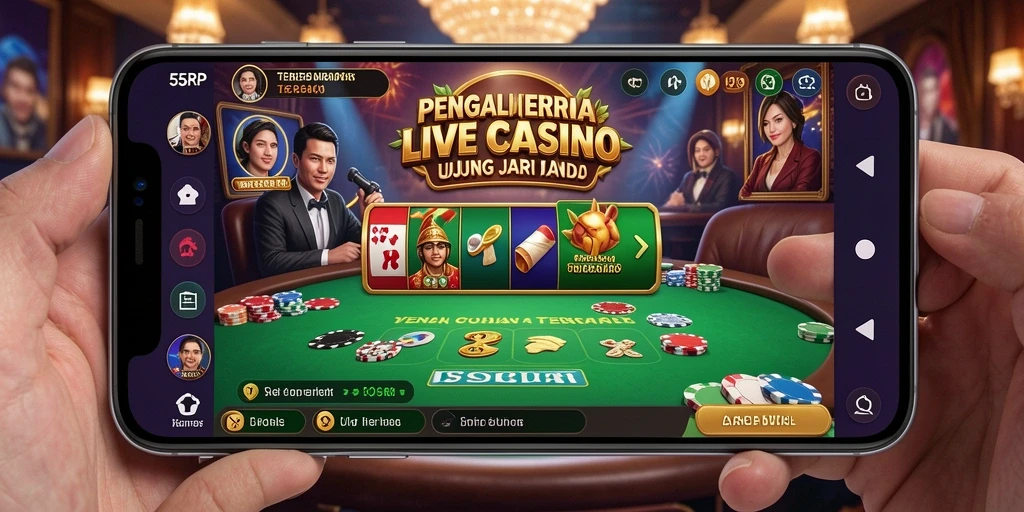 Tangkapan layar gameplay Live Casino dari 55RP yang menegangkan.