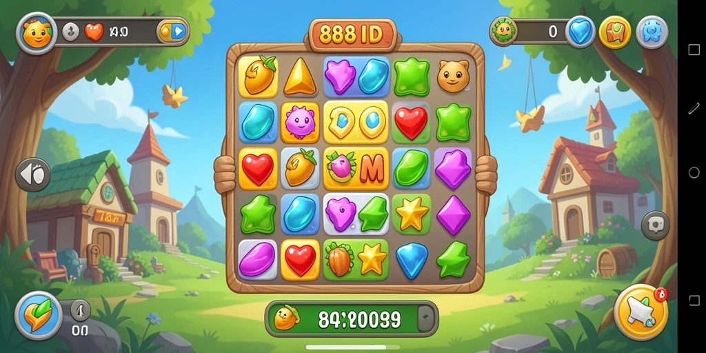 Tampilan gameplay seru dalam 88ID yang penuh warna.