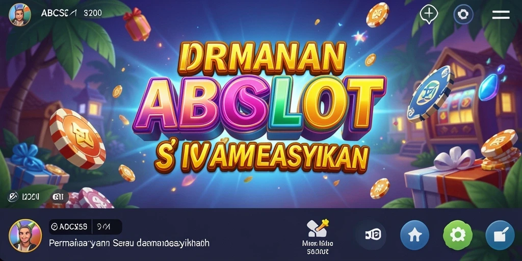 Tampilan gameplay dari ABCSLOT yang menarik dan penuh warna.