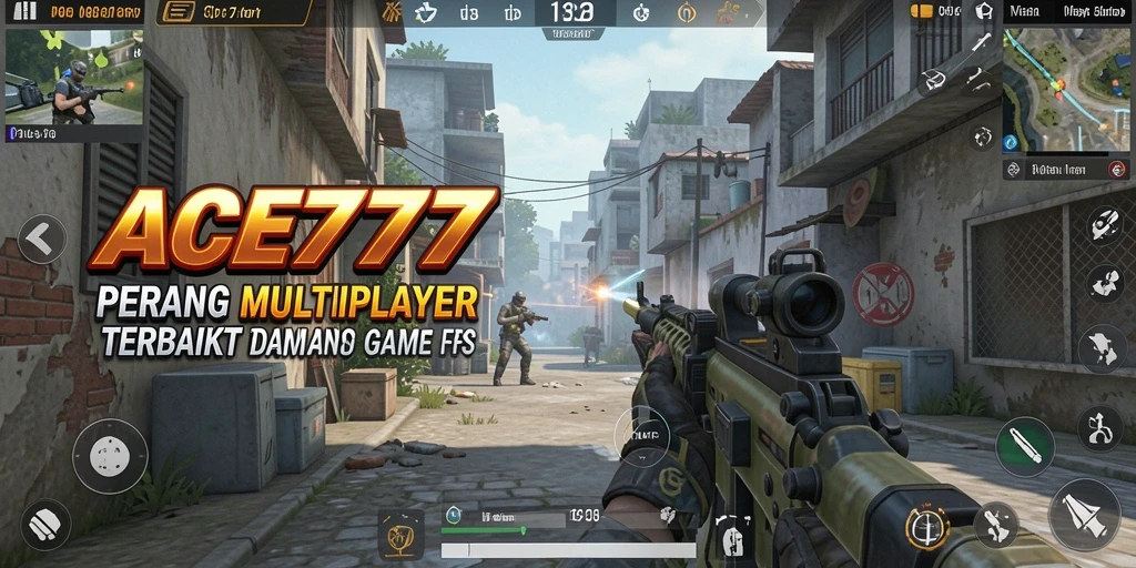 Tampilan gameplay seru dan intens dalam laga FPS.
