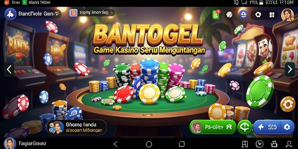 Tampilan utama BANTOGEL dengan gameplay Kasino yang menarik.