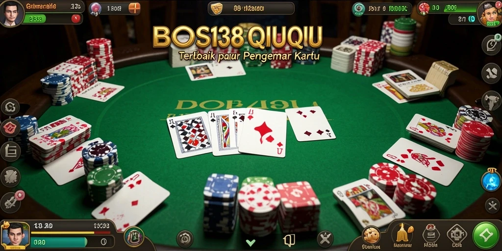 Tampilan menarik dari gameplay QiuQiu di BOS138.