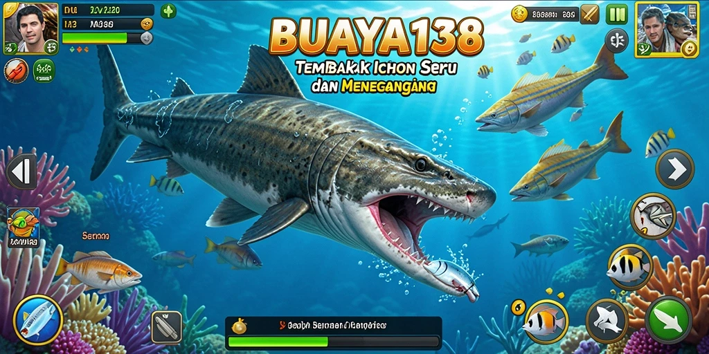 Tampilan gameplay seru dalam game Tembak Ikan BUAYA138.