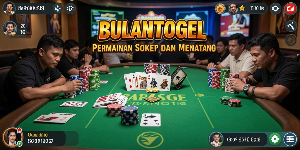 Tampilan permainan Poker yang seru dan interaktif di BULANTOGEL.