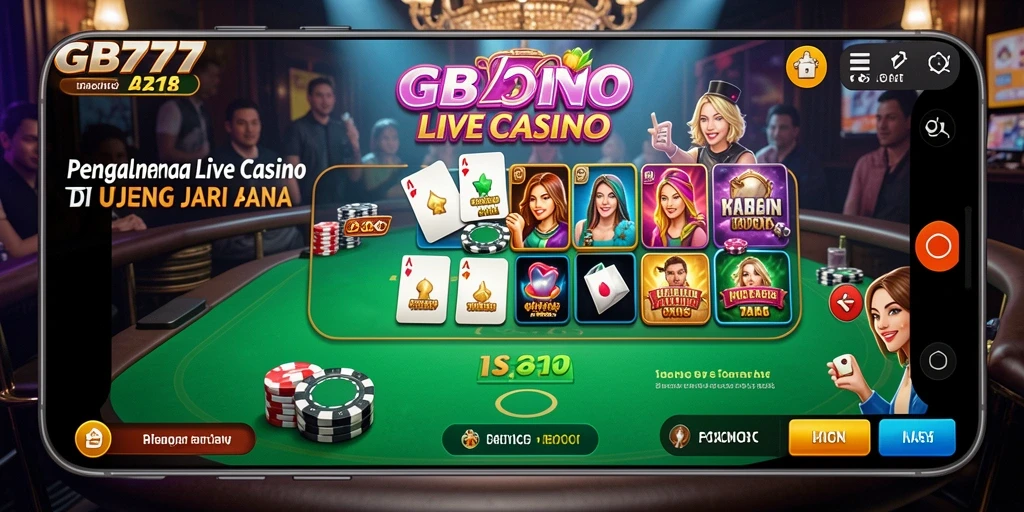 Tampilan gameplay Live Casino yang mendebarkan di GB777.