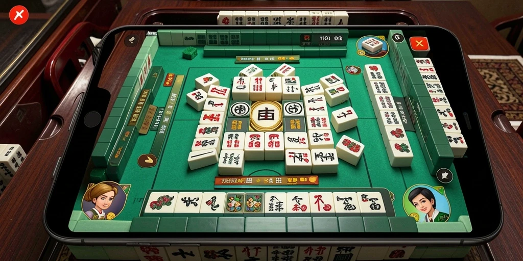 Screenshot utama HITOGEL menampilkan gameplay Mahjong yang mendebarkan.