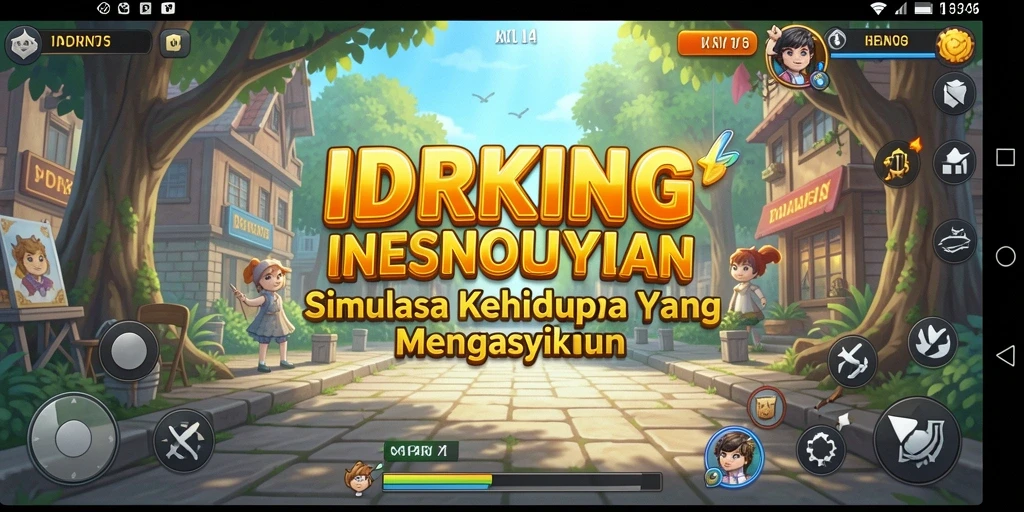 Tampilan gameplay menarik dari IDRKING yang menggambarkan simulasi kehidupan.