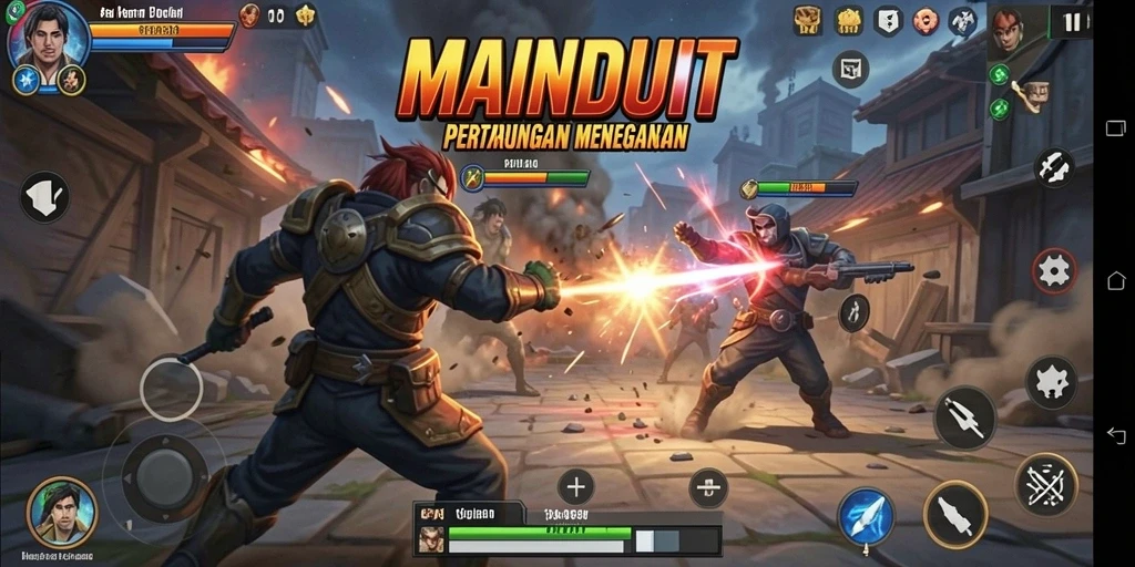 Tampilan gameplay action yang mendebarkan di MAINDUIT.
