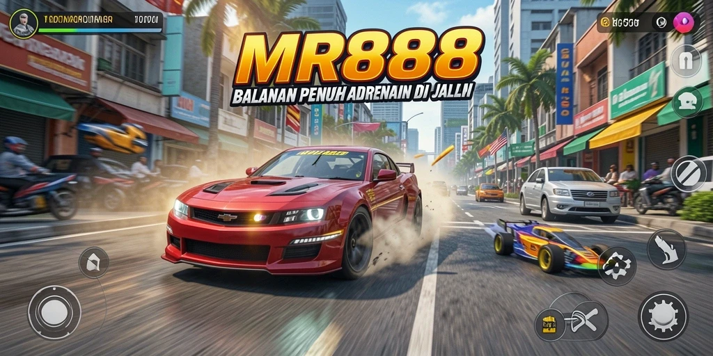 Gameplay balapan seru dan mendebarkan di MR888.
