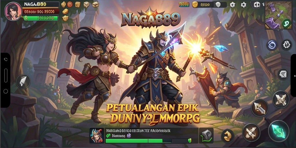 Tampilan gameplay seru dalam MMORPG NAGA889 dengan petualangan epik.