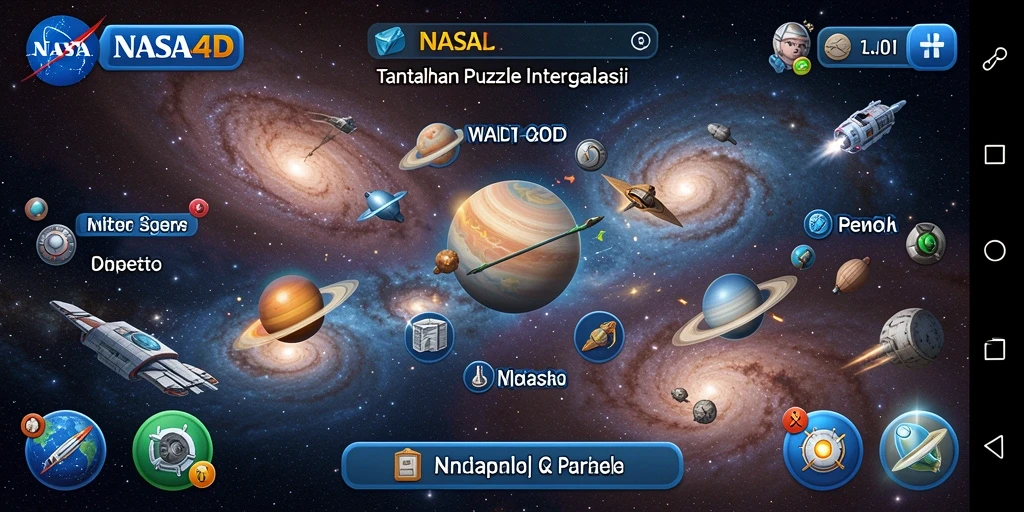Tampilan gameplay NASA4D yang seru dan menantang dalam puzzle.