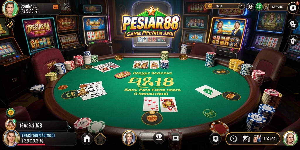 Tampilan menarik dari gameplay Poker di PESIAR88