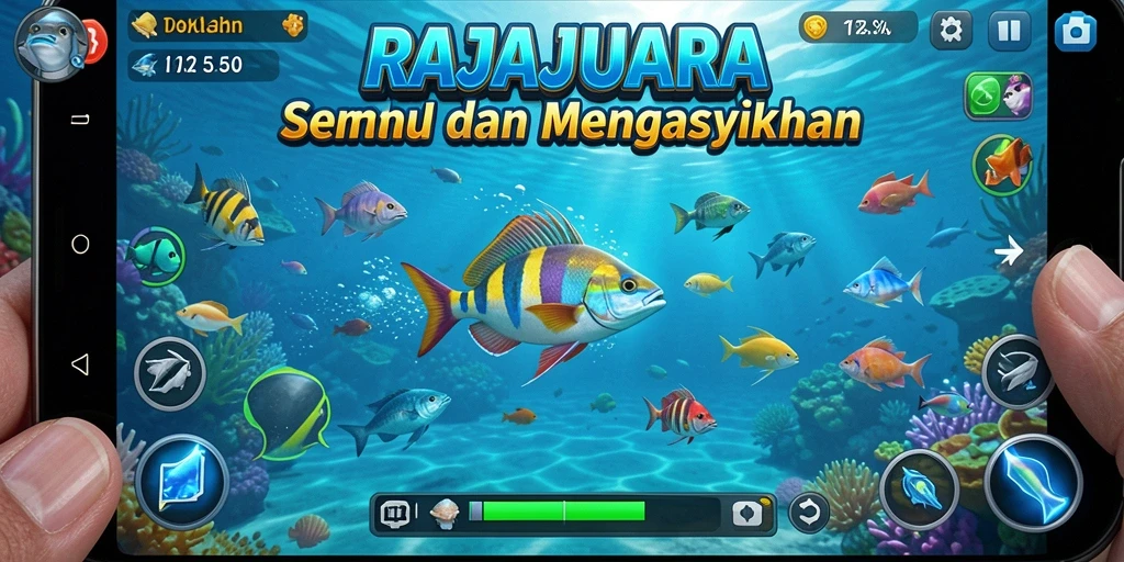 Tampak seru saat menembak ikan dalam RAJAJUARA.
