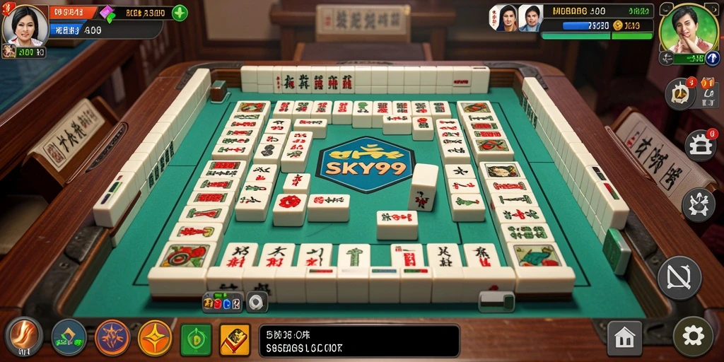 Tampilan gameplay Mahjong yang mengasyikkan dan menarik.