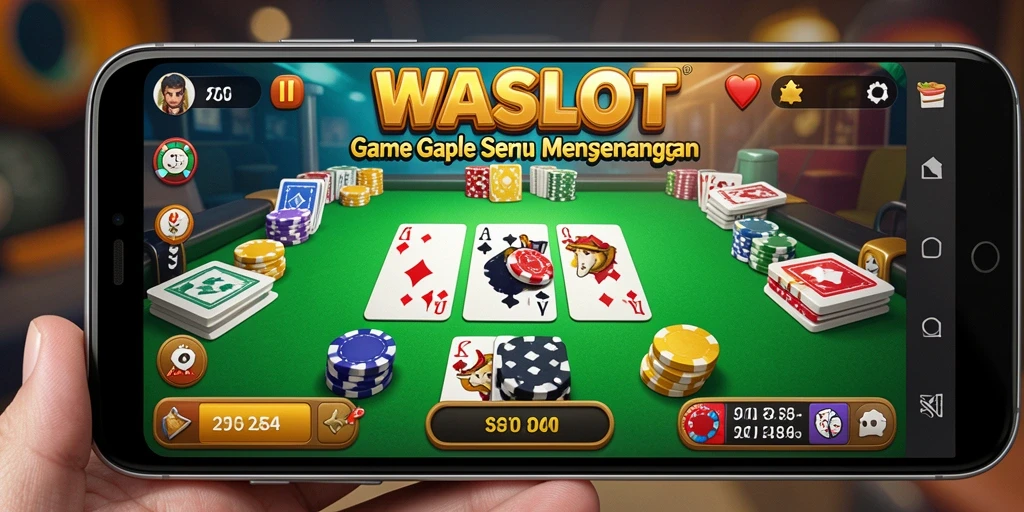 Tangkap layar gameplay WASLOT menampilkan pemain bersaing dalam permainan Gaple.