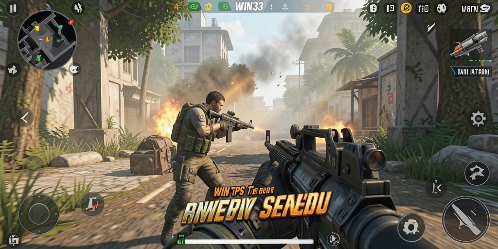 Tangkapan layar gameplay <strong>WIN33</strong> menampilkan aksi pertempuran yang mendebarkan.